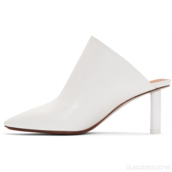 womens white mules